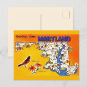 Carte de vœux vintage du Maryland (Devant / Derrière)