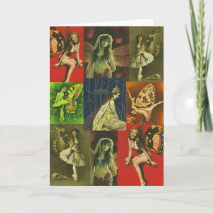 Carte de voeux vintage Fairies