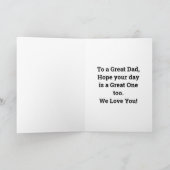 Carte de voeux vintage Happy Fête des pères (Intérieur)