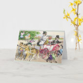 Carte de voeux vintage Mariage Cat (Fleur jaune)