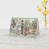 Carte de voeux vintage Mariage Cat (Fleur jaune)