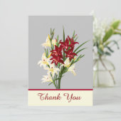 Carte de vœux vintage Merci Glaïeul (Debout devant)