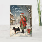 Carte de voeux Vintage Noël (Devant)