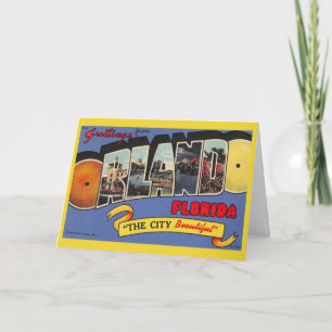 Carte de voeux vintage Orlando colorée