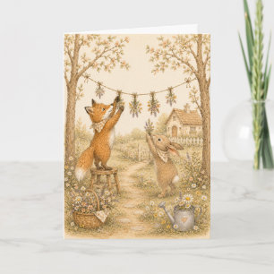 Carte de vœux vintage pastel Meadow