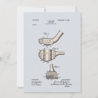 Carte de voeux vintage patente blanche du club de
