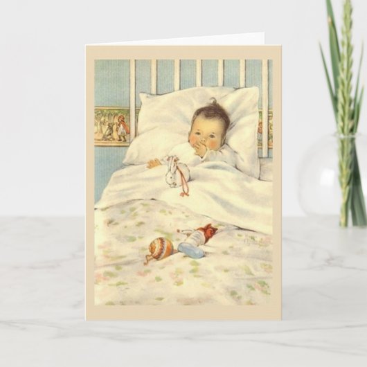 Carte de vœux vintage pour bébé (Devant)