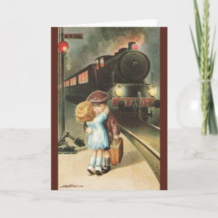 Carte de vœux vintage pour la Saint-Valentin
