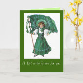 Carte de voeux Vintage St. Patricks (Fleur jaune)