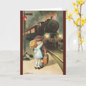 Carte de voeux vintage Valentine Love (Fleur jaune)