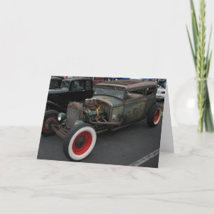 Carte de voeux Vintage Voiture !