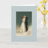Carte de voeux Vintage Wedding (Fleur jaune)