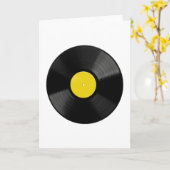 Carte de voeux Vinyl Record (Fleur jaune)