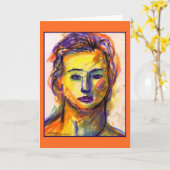 Carte de voeux Violet Eyes (Fleur jaune)