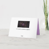 carte de voeux violet fractal (Dos)