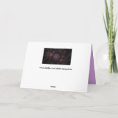 carte de voeux violet fractal (Dos)