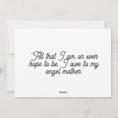 Carte de voeux violette Feminine Happy Mother's Da (Dos)