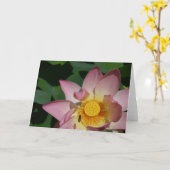 Carte de voeux "Vivre à l'instant présent" (Fleur jaune)