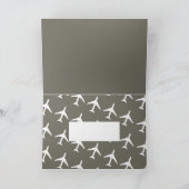 Carte de voeux volante de pilote de plan blanc (Intérieur)