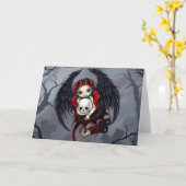 Carte de voeux "Voleur de crâne" (Fleur jaune)