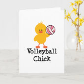 Carte de voeux Volleyball Chick (Fleur jaune)