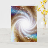Carte de vœux Vortex, Galaxies (Fleur jaune)