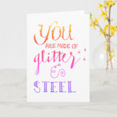 Carte de voeux "Vous êtes fait de Parties scintill (Fleur jaune)