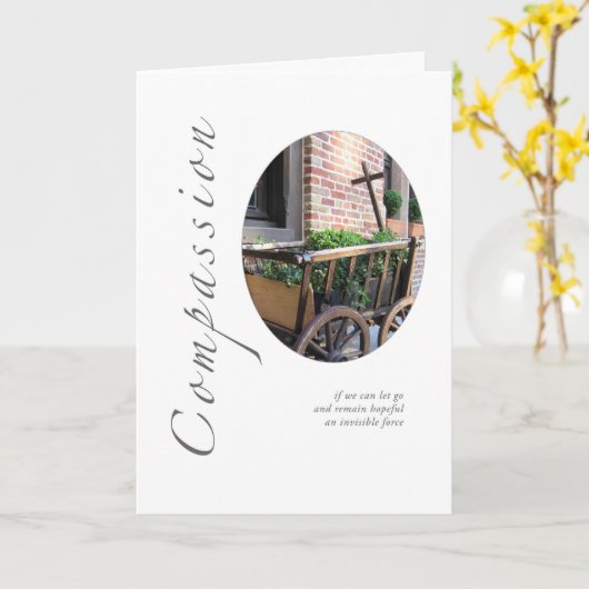 Carte de voeux Wagon de compassion (Fleur jaune)