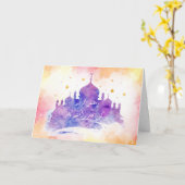 Carte de voeux Watercolor Ramadan Kareem (Fleur jaune)
