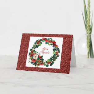 Carte de voeux Watercolor Thanksgiving Wreath