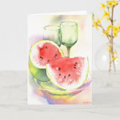 Carte de voeux Watermelon (Fleur jaune)