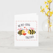 Carte de vœux We Bee-long Together (Fleur jaune)