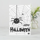 Carte de voeux Web Halloween Black and White Spide (Debout devant)