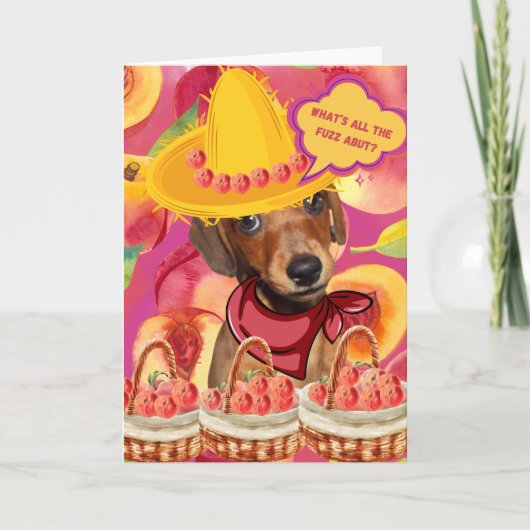Carte de voeux Weenie Peach Farmer (Devant)