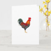 Carte de voeux Welété Rooster (Fleur jaune)