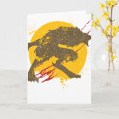 Carte de voeux Werewolf (Fleur jaune)
