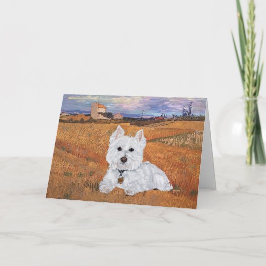 Carte de vœux Westie (Devant)
