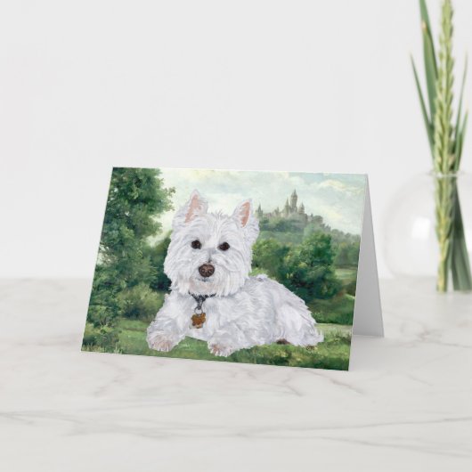 Carte de vœux Westie (Devant)