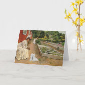 Carte de voeux Westie (Fleur jaune)