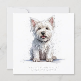 Carte de voeux Westie Cheeky Cute Personnalisez