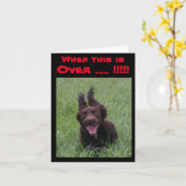 carte de voeux when this is over avec chien extati (Fleur jaune)