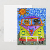 Carte de voeux Whimsical Chien et Chat (Devant / Derrière)