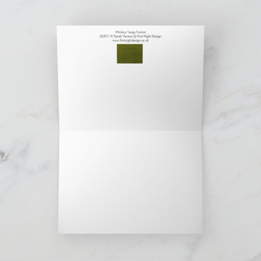 Carte de voeux Whiskey Tango Foxtrot (Intérieur)