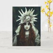 Carte de voeux White Dahlia (Fleur jaune)