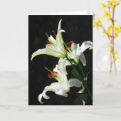 Carte de voeux White Lilies (Fleur jaune)