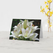 Carte de voeux White Lilies (Fleur jaune)