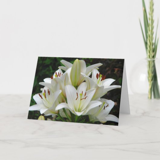 Carte de voeux White Lilies (Devant)