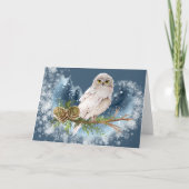 Carte de vœux White Owl (Devant)