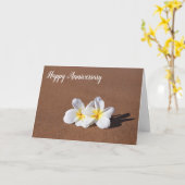 Carte de voeux White Plumeria Sandy Beach (Fleur jaune)