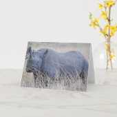 Carte de voeux White Rhino (Fleur jaune)